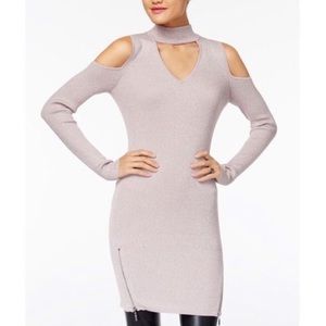 Material Girl Cold-Shoulder Sweater Dress